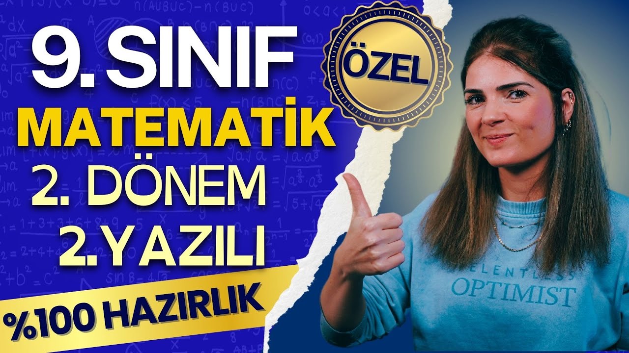 9. Sınıf Matematik 2.Dönem 2.Yazılı Sınava Hazırlık 2025 Yeni Müfredat