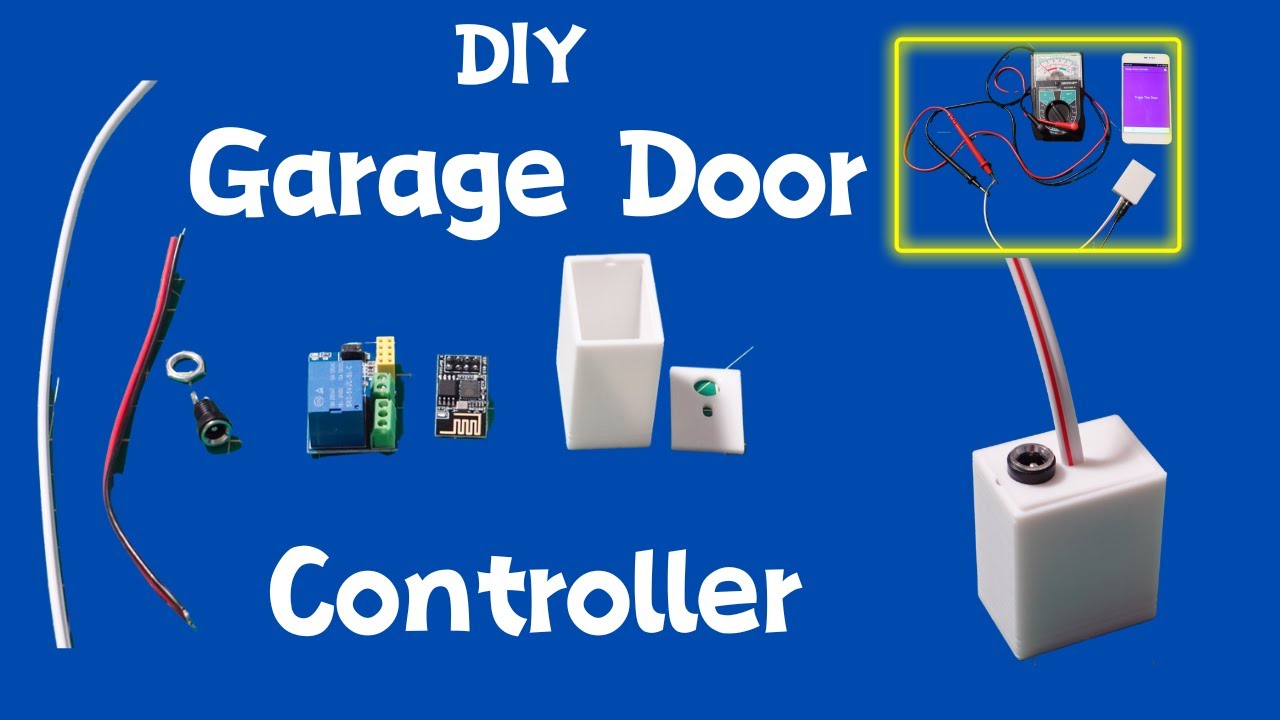 DIY Garage Door Controller, 3D Print Parts, WiFi Control, ESP-01S (esp8266)