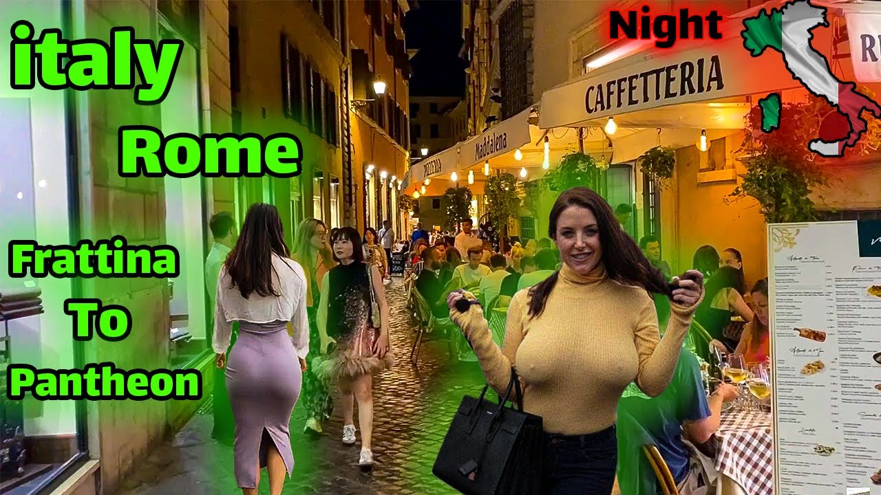 Italy Rome Walking Tour Frattina Street To Pantheon