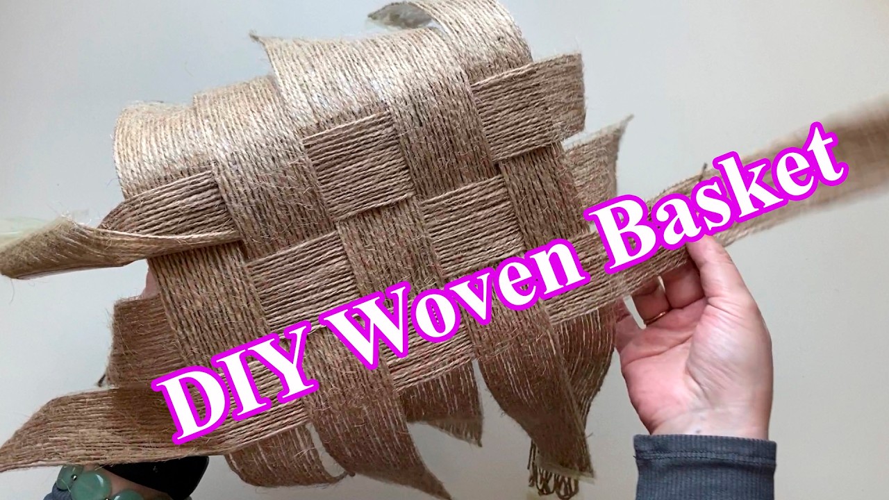 DIY 🌿 🧺 Woven Basket from Cardboard and Jute | Easy Handmade Storage Idea