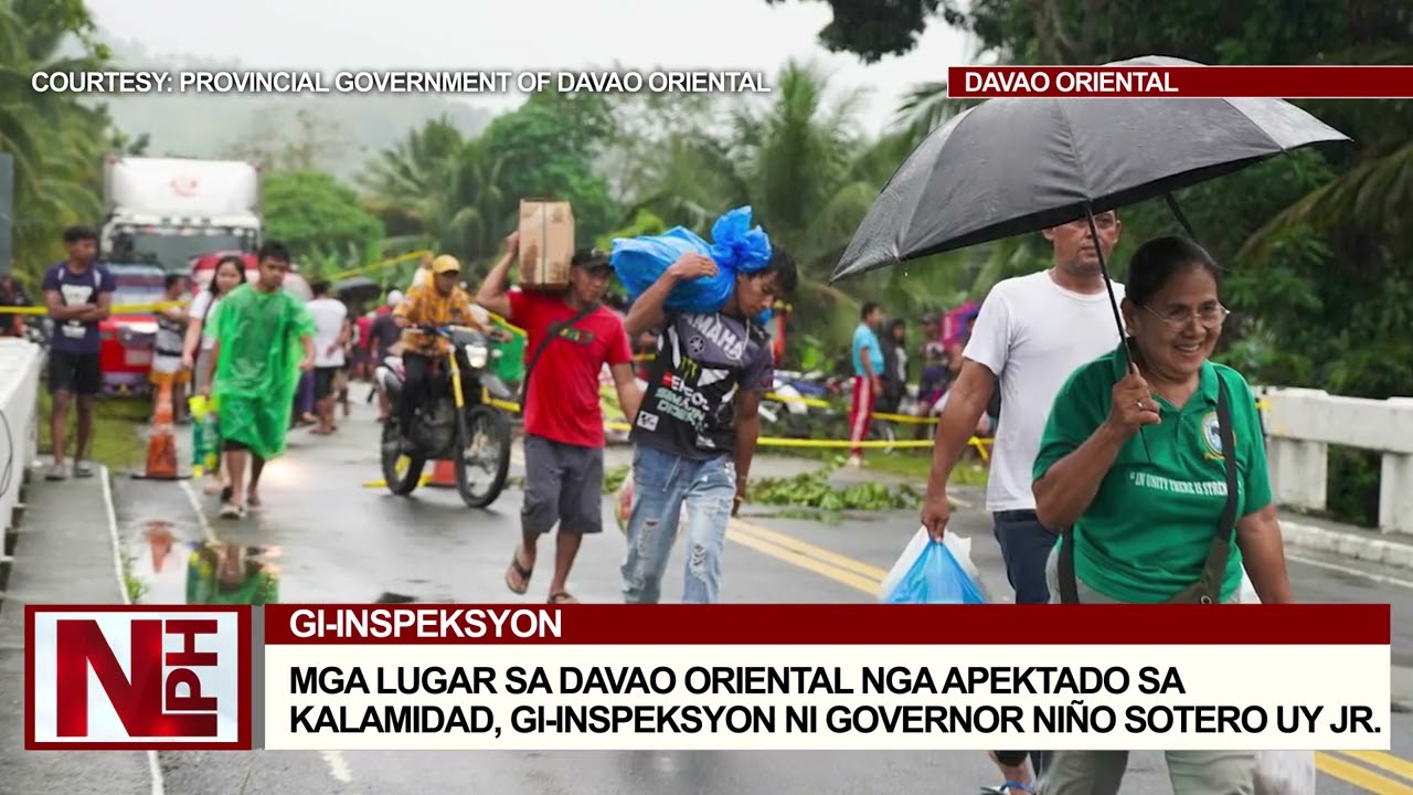 Mga lugar sa Davao Oriental nga apektado sa kalamidad, gi-inpskesyon ni Governor Niño Sotero Uy Jr.
