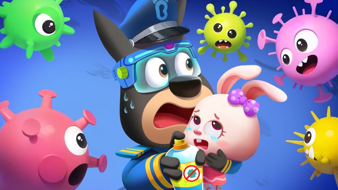 Pertarungan Virus 🦠| Kartun Kebiasaan Baik | Kepala Polisi Labrador | BabyBus Bahasa Indonesia