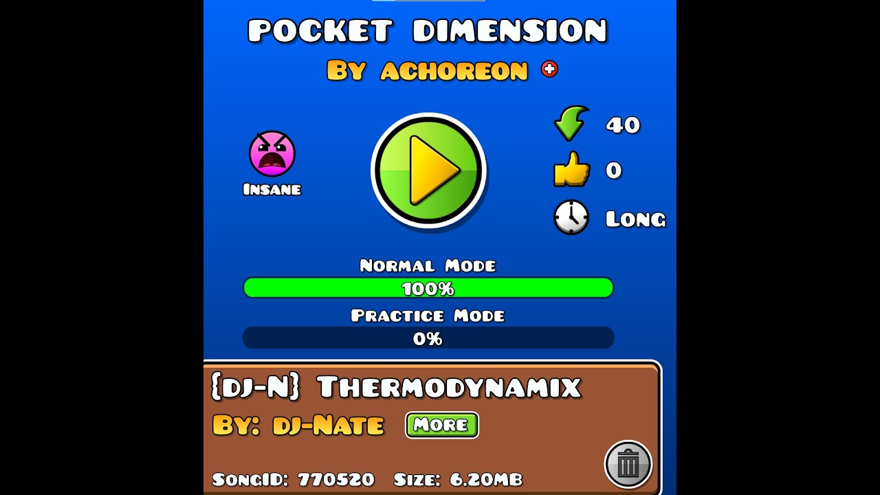 pocket dimension got rated insane #gd #naoflopa #famous #geometrydash #viral #fyp