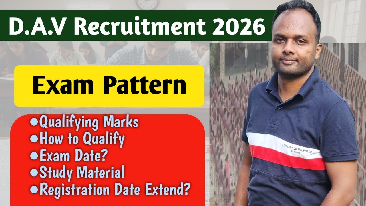 D.A.V Recruitment 2026🔥Qualifying Marks/Exam Pattern|Exam Date❓️#davrecruitment2026