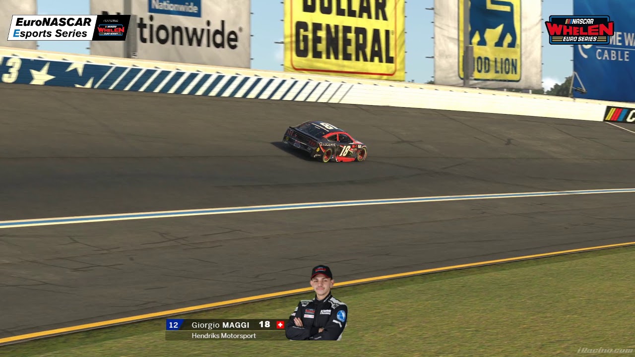Giorgio Maggi reverse-driving the Charlotte Roval on iRacing