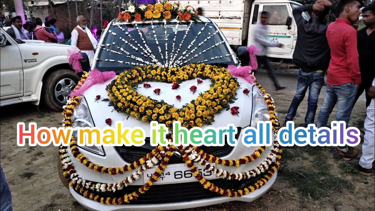 How make it  heart for car decoration some details