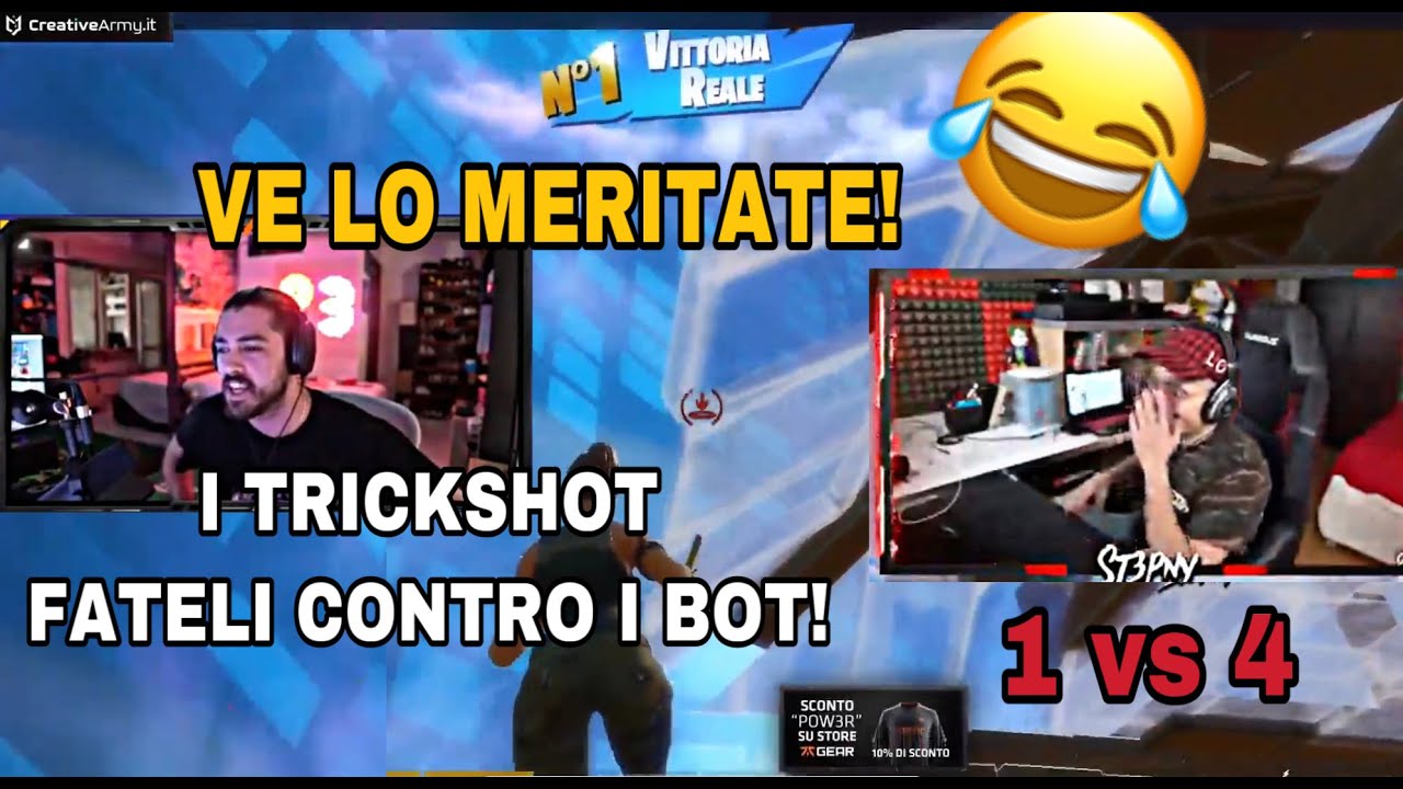 POW3R RIMASTO DA SOLO VINCE UNA PARTITA ASSURDA CONTRO 4 PLAYER CHE TENTAVANO DI FARGLI UN TRICKSHOT