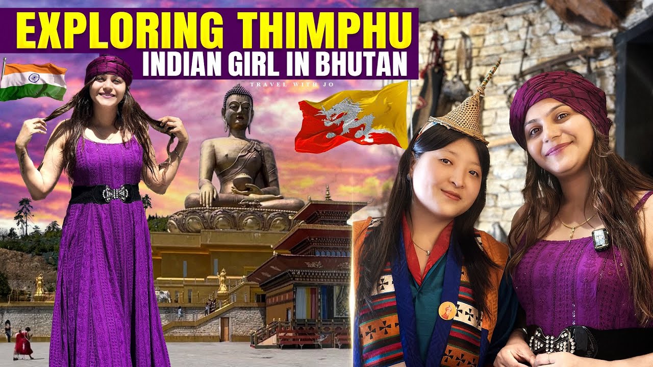 Indian Girl in Bhutan 🇧🇹 Thimphu Gold market Bhutan 😯 Thimphu city tour || Bhutan Travel Guide