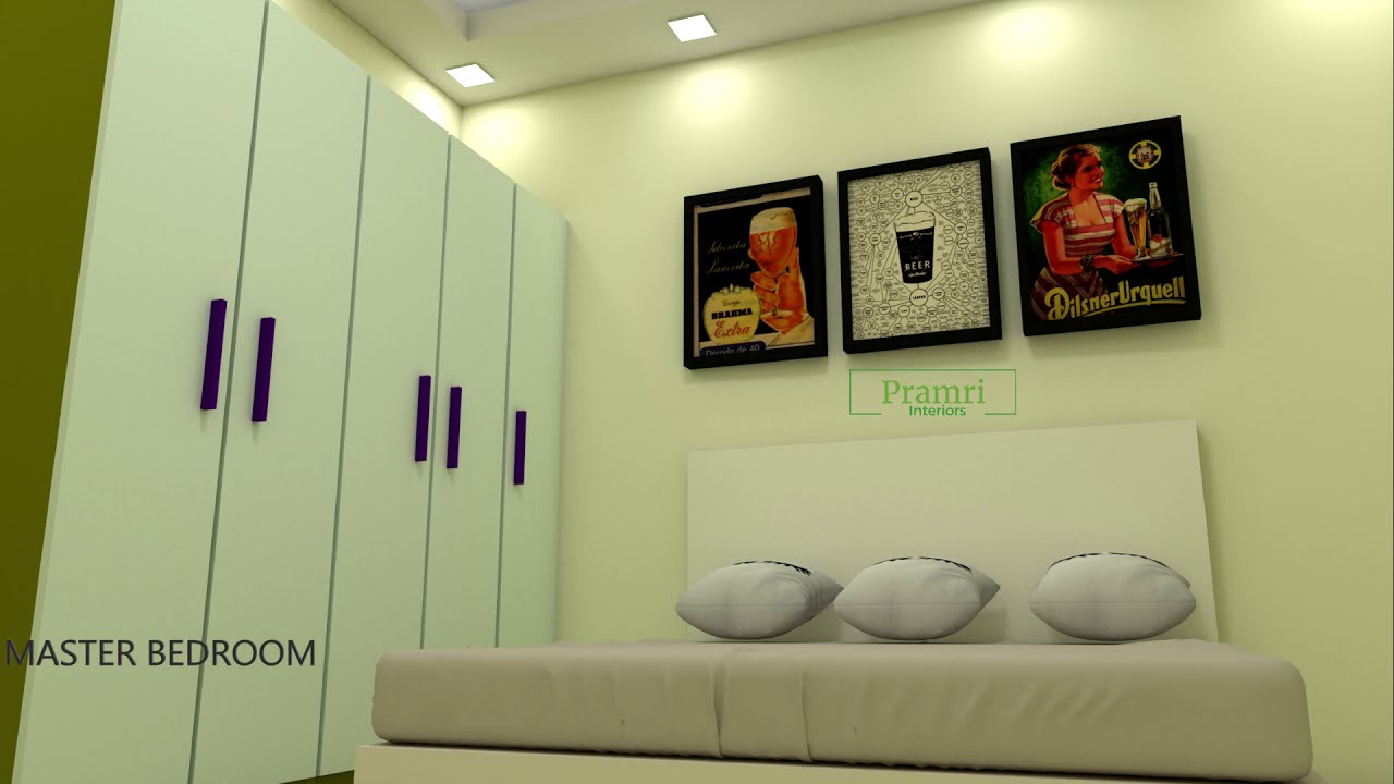 2 BHK 3D Interior Design Walkthrough developed in Sketchup