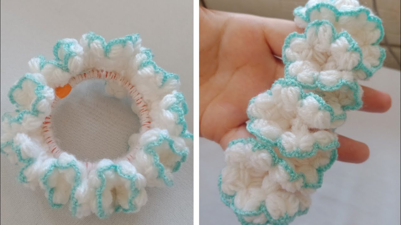 crochet hair band ေခါင္းစည္းႀကိဳးထိုးနည္းေလး မွ်ေဝလိုက္ပါတယ္႐ွင္
