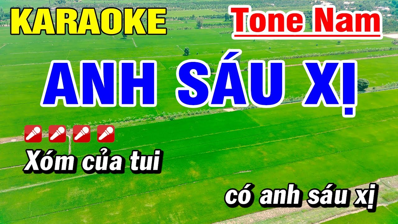 Karaoke Anh Sáu Xị Nhạc Sống TONE NAM | Hoài Phong Organ