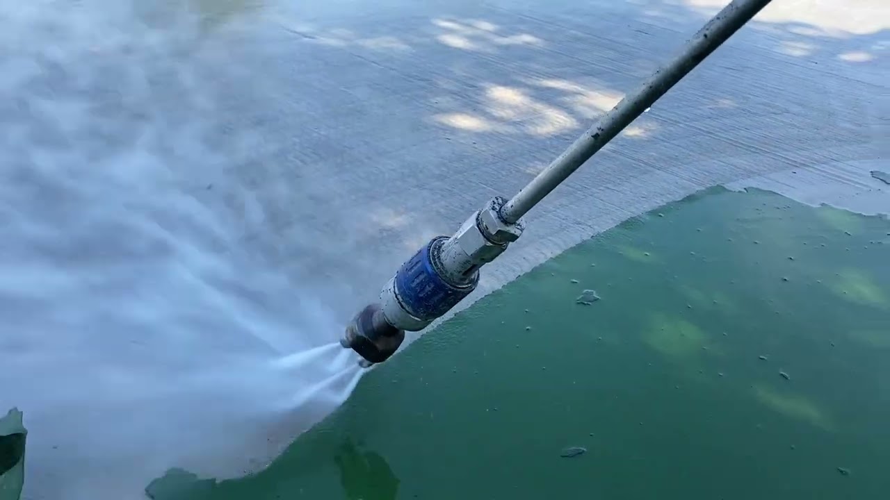 Hydroblasting for Tennis Court Resurface