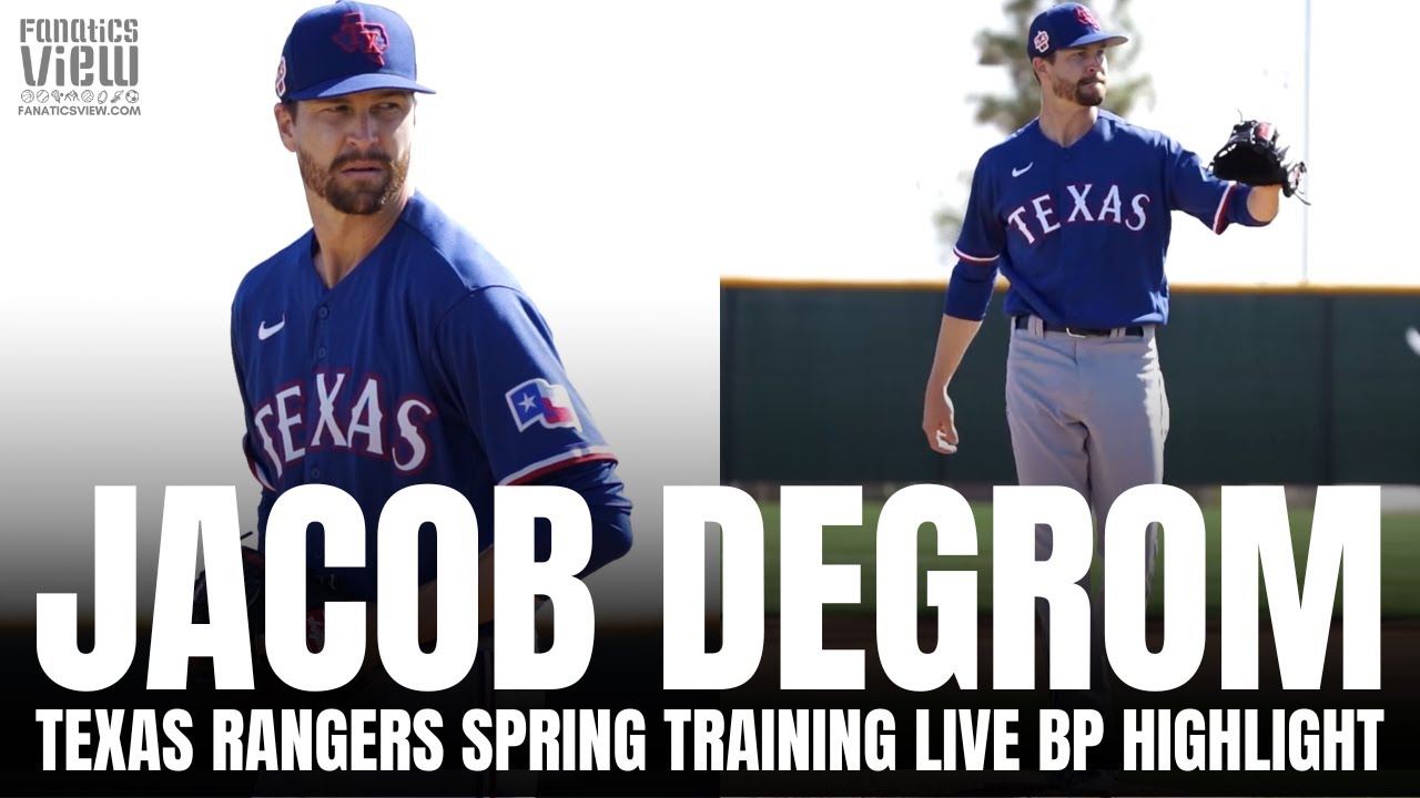 Jacob DeGrom Throws Live Batting Practice at Texas Rangers Spring Training Camp | Rangers Highlight