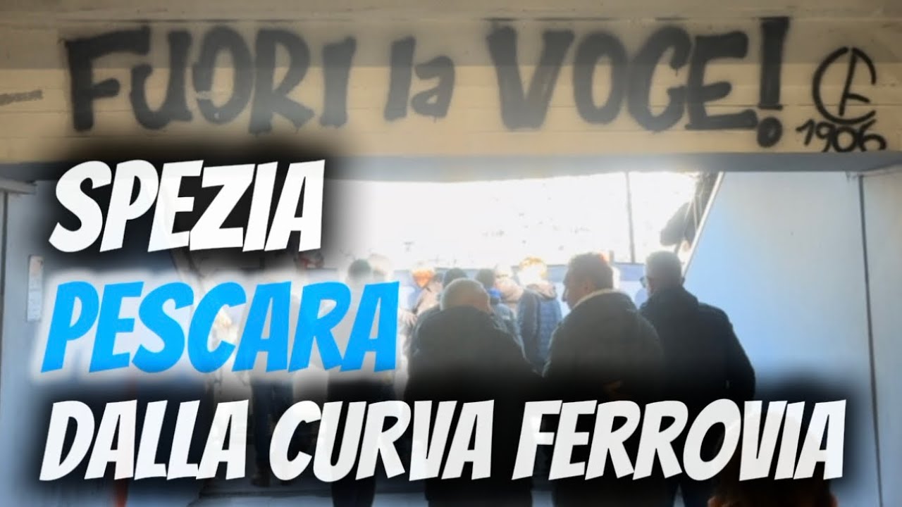 Spezia Pescara dalla Curva Ferrovia #spezia #pescara #serieb #ultras 