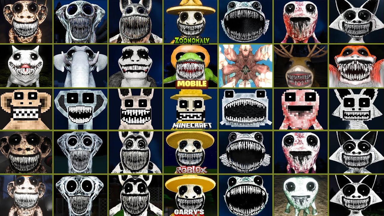 Zoonomaly ALL JUMPSCARES vs MOBILE vs MINECRAFT vs ROBLOX vs Garry's Mod