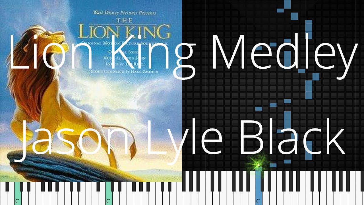 🎹 Lion King Medley, Jason Lyle Black, Synthesia Piano Tutorial