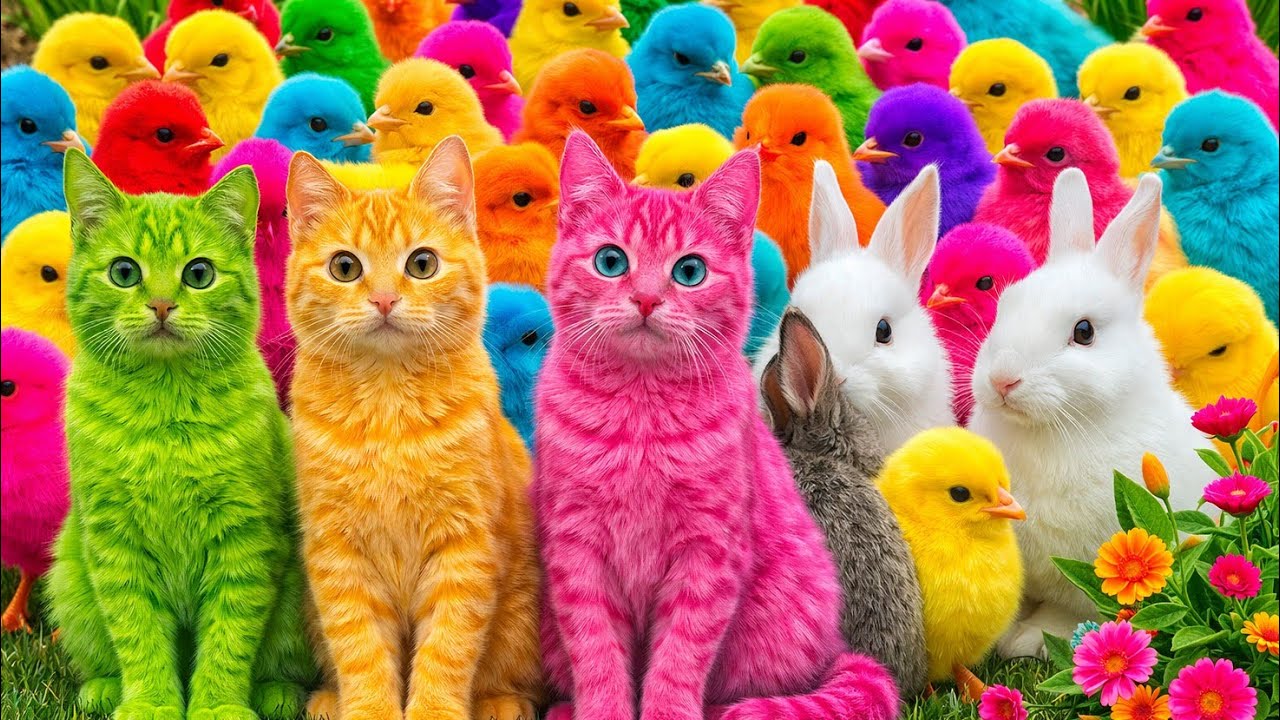 Tangkap Ayam Lucu, ayam warna warni, ayam rainbow, kelinci lucu, bebek lucu, ikan koi, Hewan Lucu