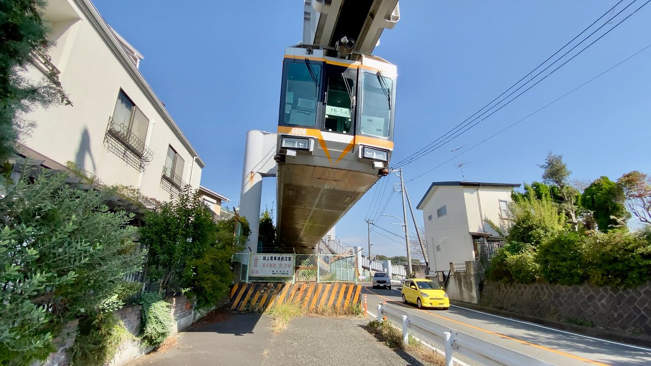 Перевернутые американские горки в Японии 🇯🇵 | Шонан монорельсовая дорога