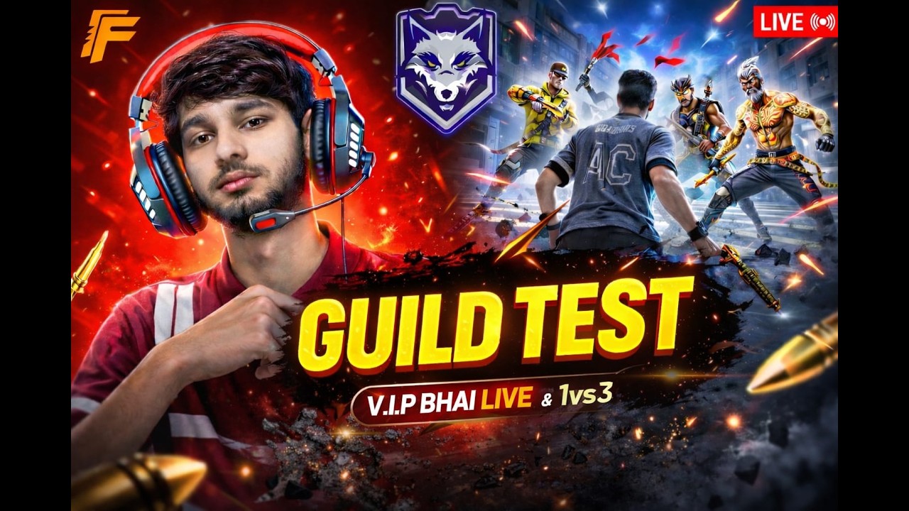 Guild Test Custom Room 😈 VIP भाई Live | Headshot Only Challenge 🔥