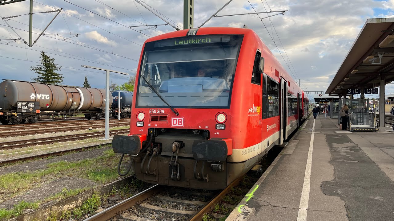 Im Regioshuttle BR 650 mit FETTEM SOUND mit Vmax 120 Km/h Als RB 53 von Aulendorf nach Kißlegg