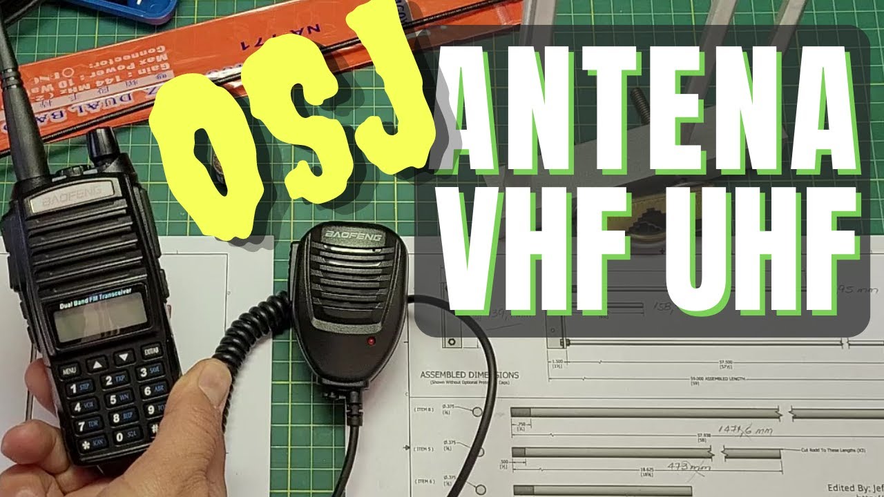 ANTENA VHF/UHF Modelo OSJ - Construção de antena para faixa de 2 metros com projeto!