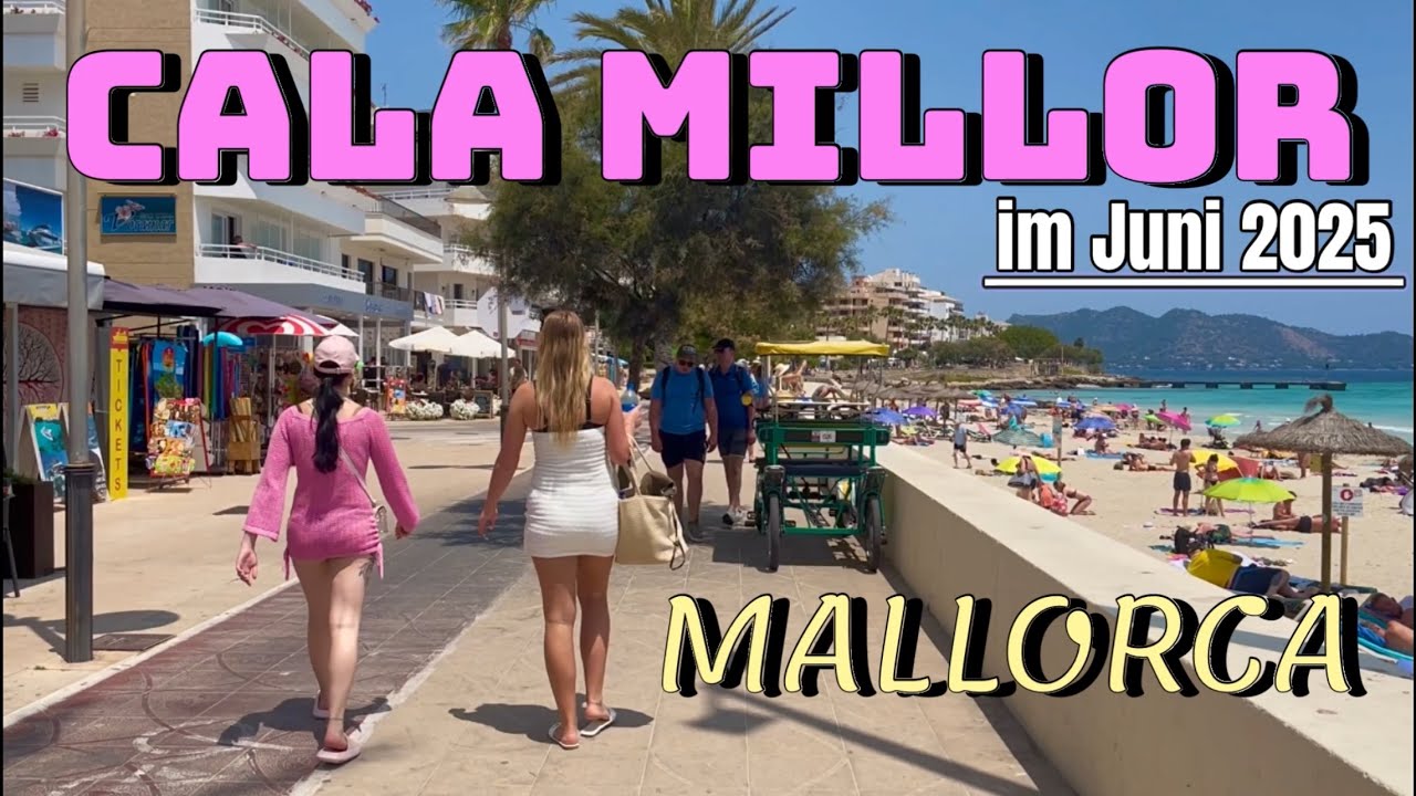 Cala Millor🌴🏖️MALLORCA island🩷NEW! Shopping🩷Beach & Promenade 2025 spain #mallorca #british #travel