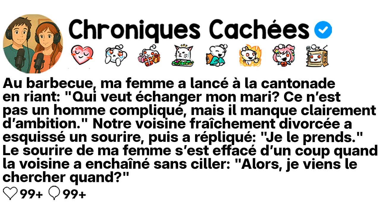 [COMPLET] Au barbecue, ma femme a plaisanté: 