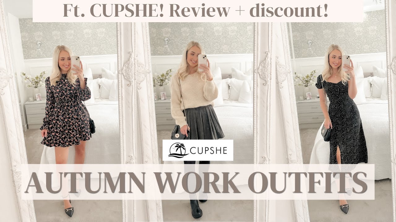 AUTUMN 2022 WORK WEAR OUTFITS! Ft. Cupshe! Fall outfits inspo | Girly fashion | Jumpers | Discount