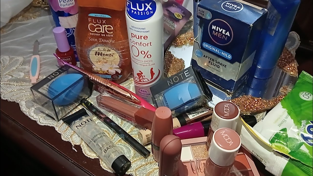 خرجة معايا لمحل مكياجي محل مواد التجميل ومشارياتي من مواد التجميل cosmétiques مستغانم