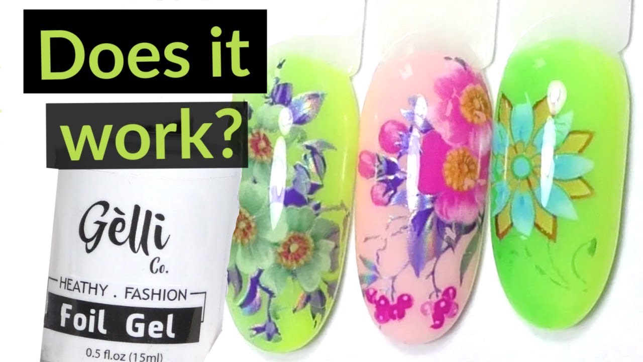 Foil Gel Nail Designs - Tutorial