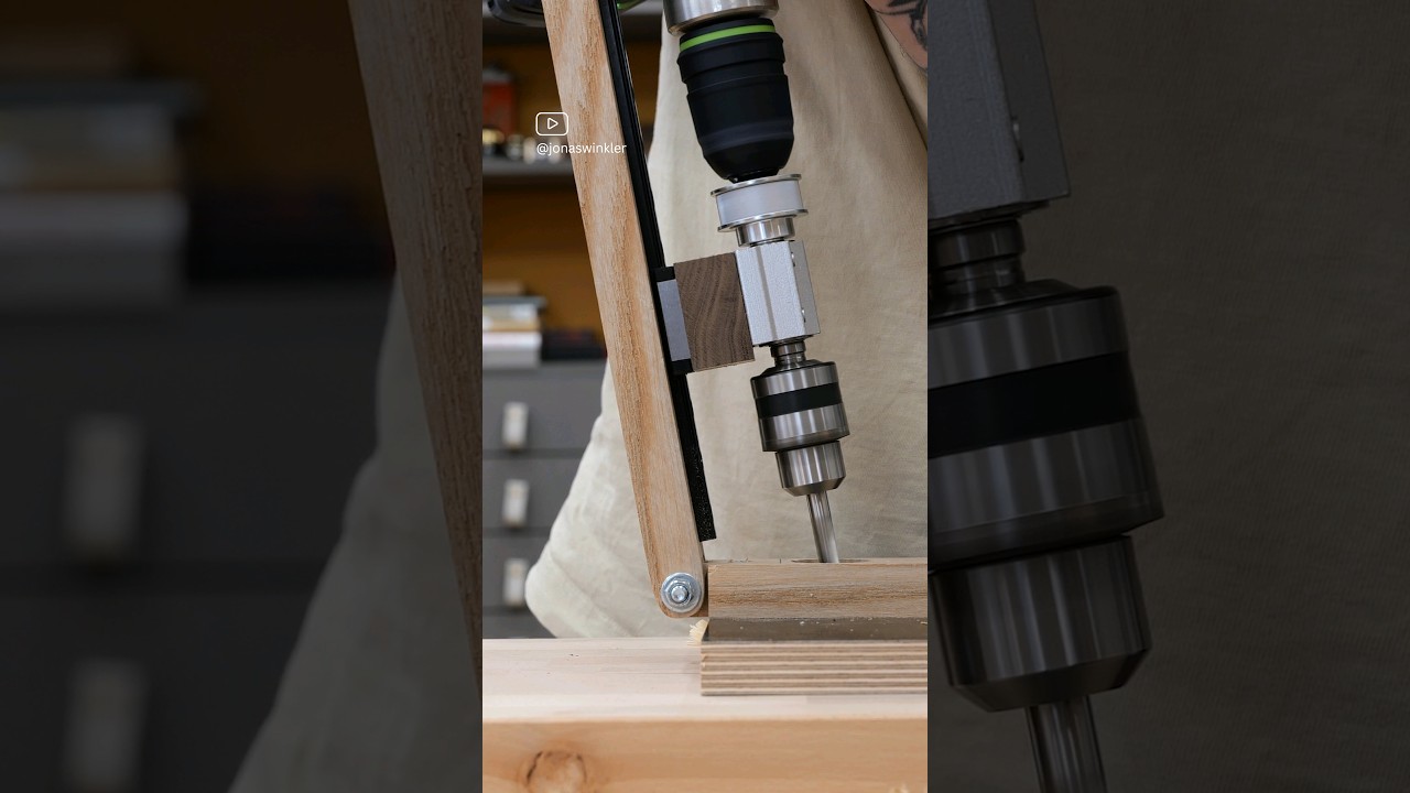 BOHRSTÄNDER selber bauen: Einfach, günstig, genial! 🥳 | Jonas Winkler #shorts #werkzeug #selberbauen