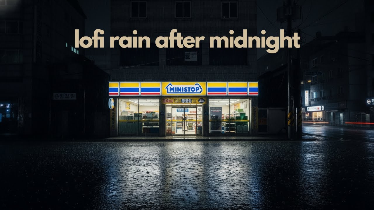 Seoul Urban Rain After Midnight 🌧️ Lofi to Walk Along For Sleep, Calm Nights, and Peace in the Rain