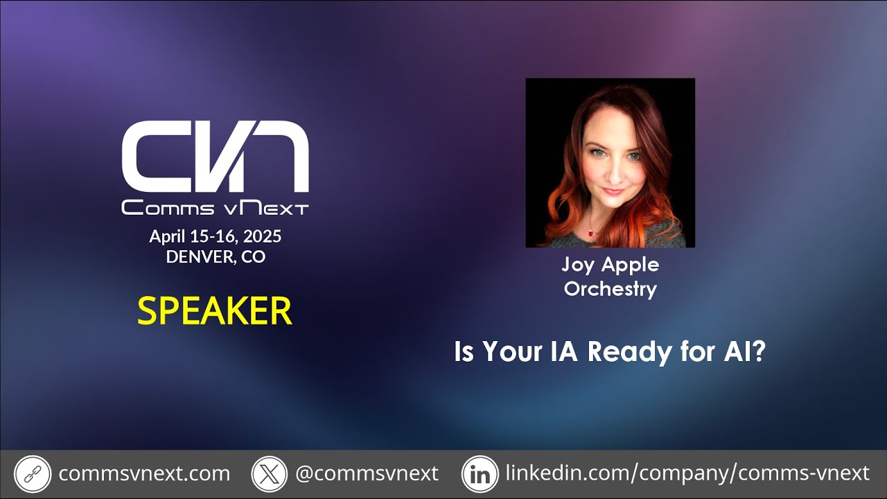 2025 - Joy Apple - Is Your IA Ready for AI?