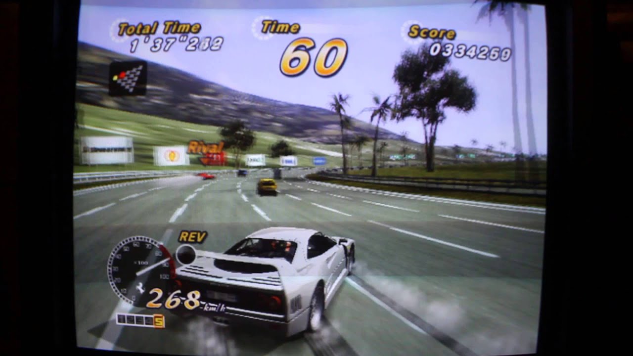 PS2 Outrun 2 SP at 480p on a CRT monitor