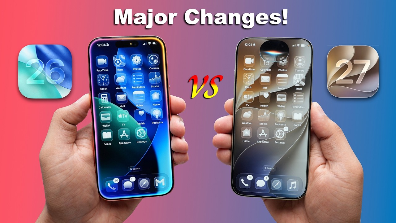 iOS 27 vs iOS 26 🔥 - Every Important Difference! (HINDI)