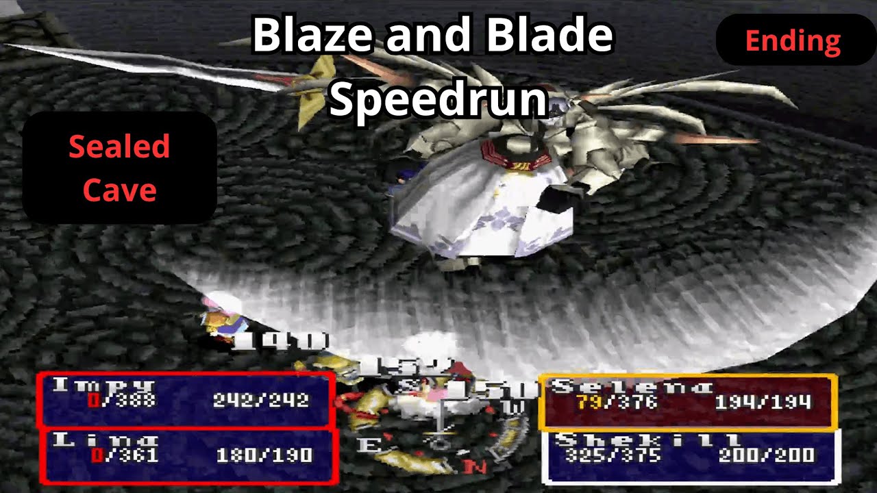 Blaze and Blade Speedrun Ending : Sealed cave