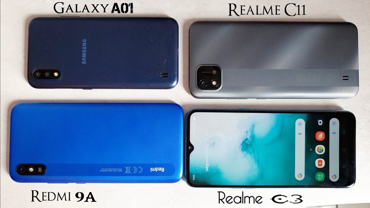 A01 VS Realme C3, Redmi 9A e Realme C11