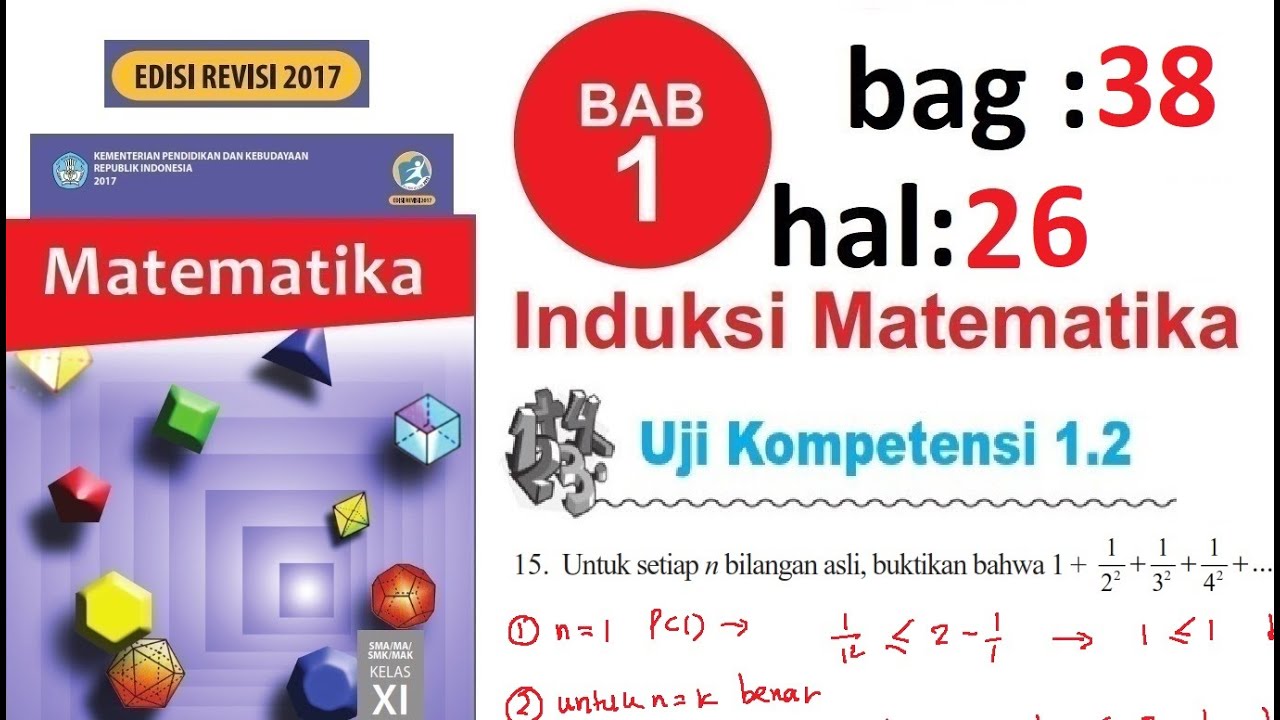 uji kompetensi 1 2 no 15 induksi matematika bab 1 kelas 11 buku bse k13 halaman 26
