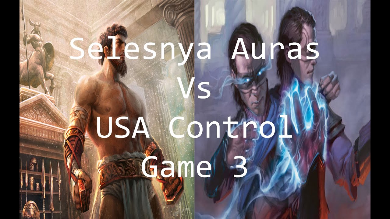 Selesnya Auras vs USA Control [G3] - Gameplay (Born of the Gods Standard)