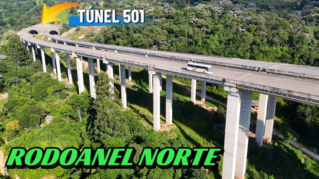 Vídeo quentíssimo! Drone nas obras do Rodoanel Norte: Túnel 501 (Emboque Leste) e região - Guarulhos