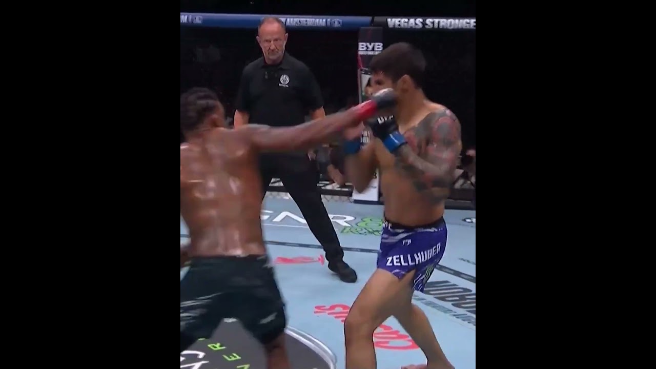 Michael Johnson drops Daniel Zellhuber in Round 2! 💥 #UFC318 #UFC #UFCIndia