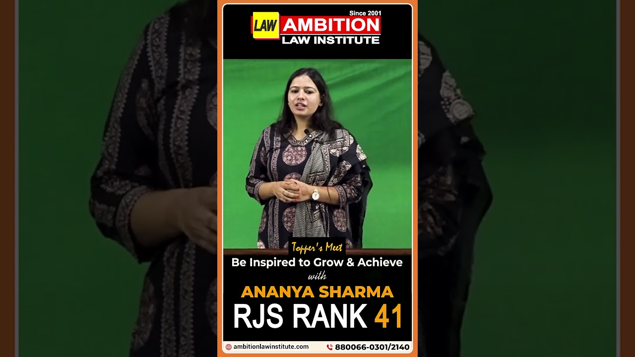 Success Story of Ananya Sharma (RJS Rank 41) 🎯