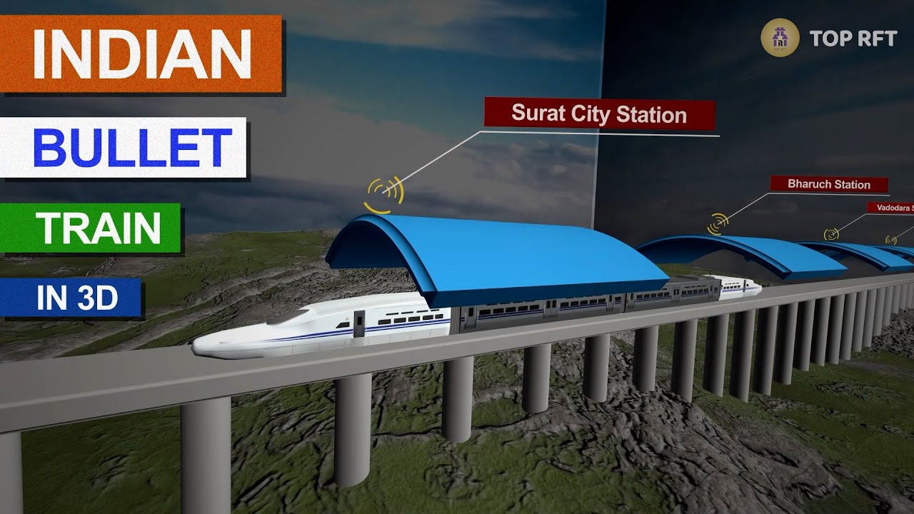 India's first Bullet Train project explain in 3D || All stations || TOP RFT