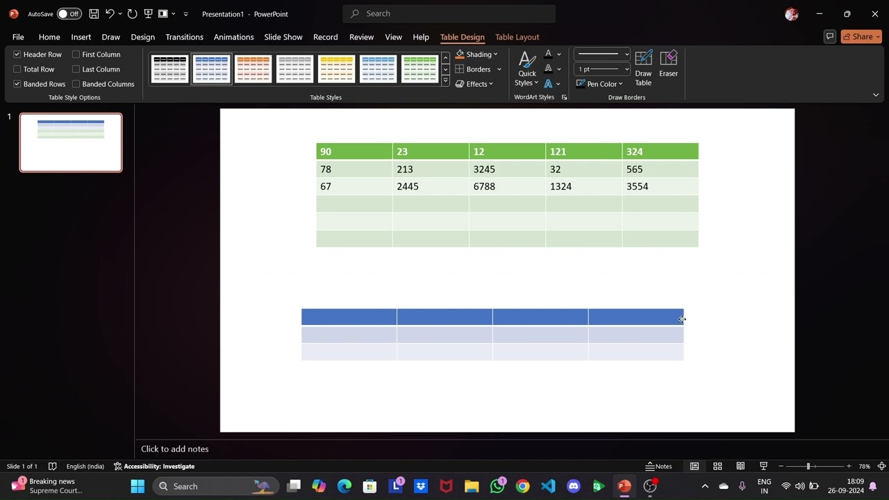 How to create a Table on Microsoft Powerpoint By Explore With Techie Boy Krish [Welcome Screen]