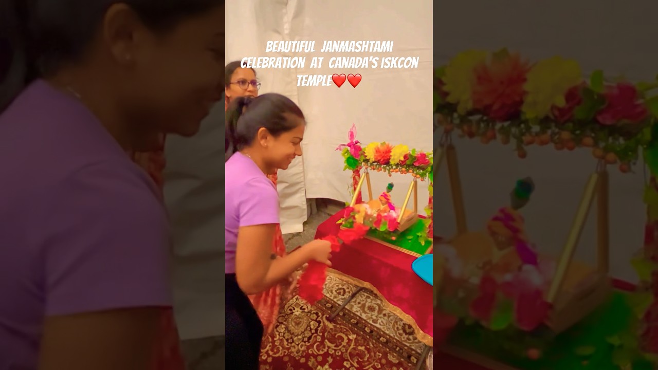 Canada&rsquo;s Janmashtami celebration❤️😇 #krishna #iskcon #iskcontemple #blessed #viral #canada #shorts