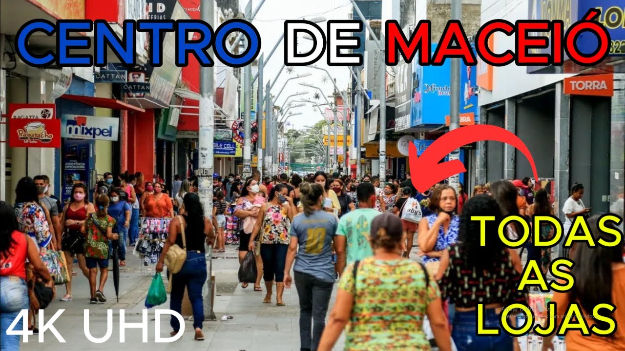 Andando pelo Centro de Maceió - AL | 4K UHD COMPLETO