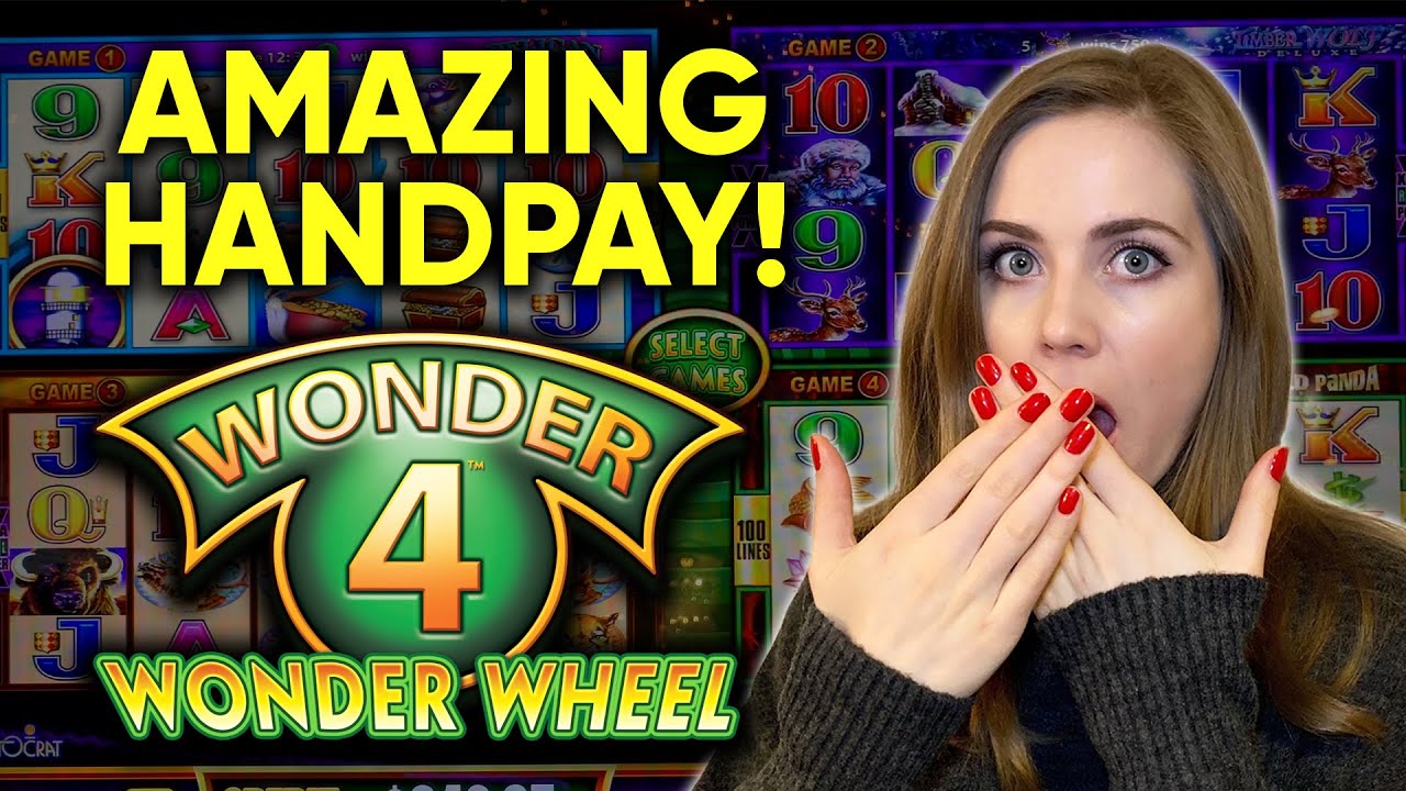 JACKPOT HANDPAY! WONDER 4 SUPER FREE GAMES!! This machine was on FIRE!!