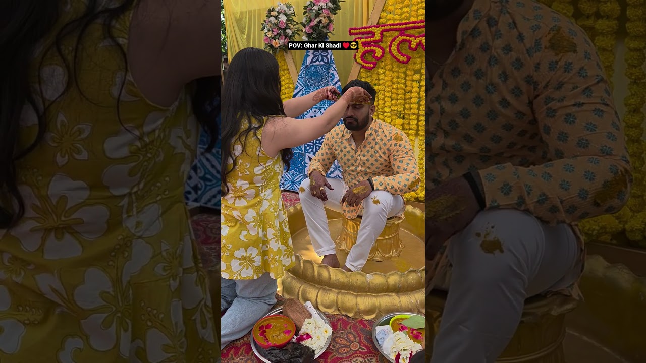 PoV:- Ghar ki Shadi &hearts;️😎 (mini vlog) #youtubeshorts #shorts #wedding #shadi #gharkishaadi #trending
