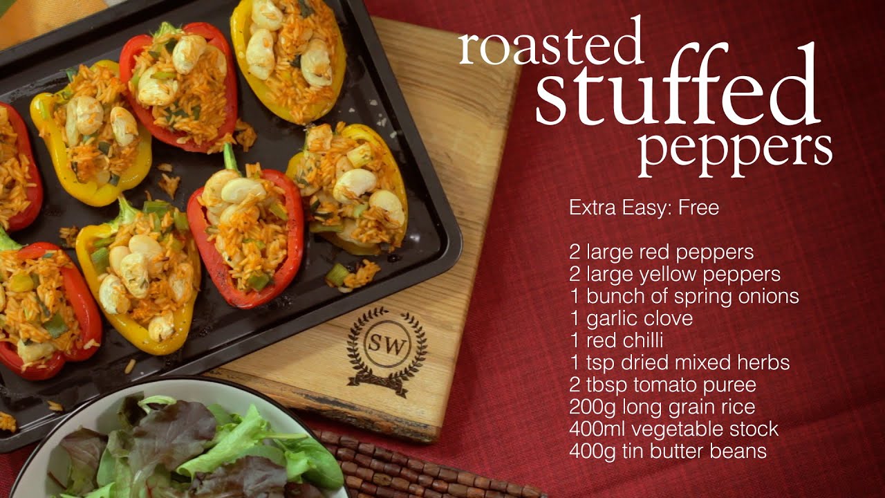 Slimming World Syn-free roasted stuffed peppers recipe - FREE