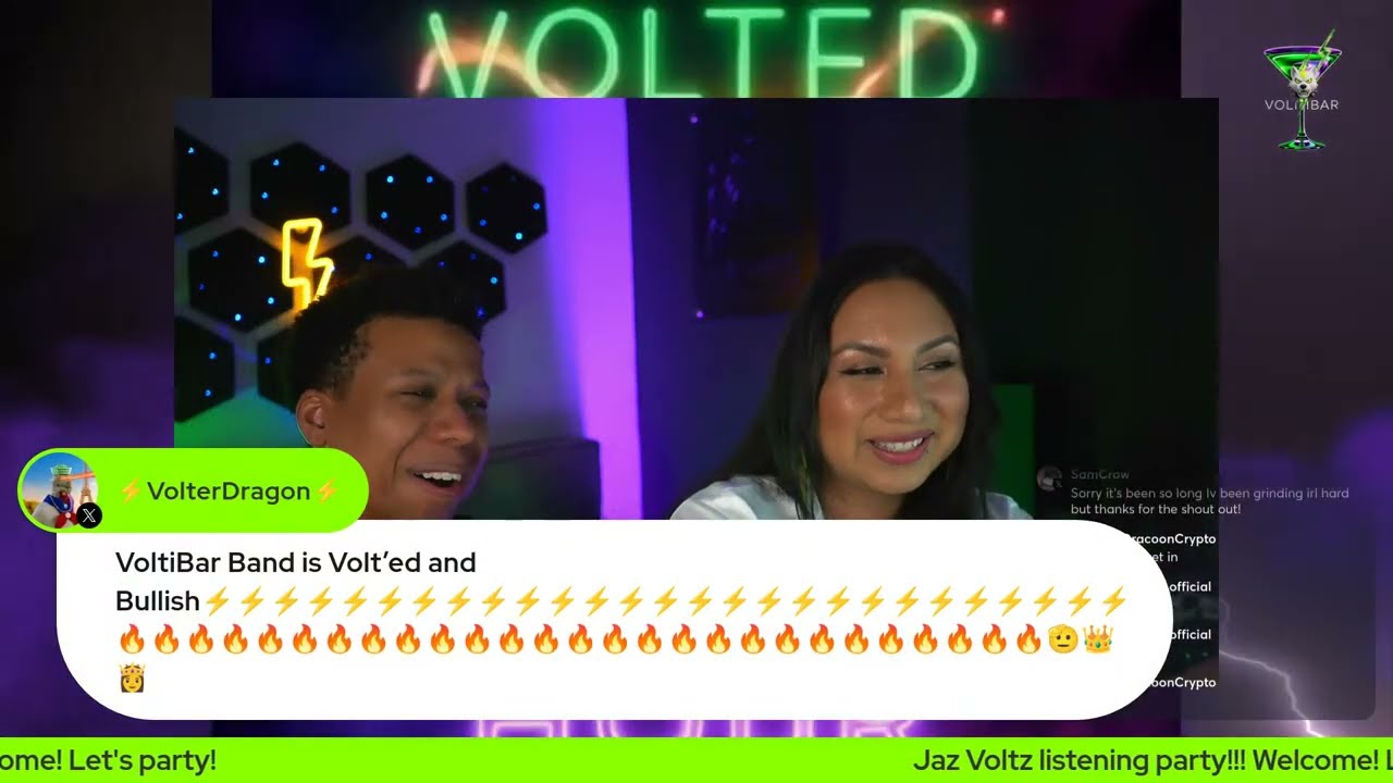 ⚡🍹 VOLTIBAR LIVE! | JAZ VOLTZ LISTENING PARTY | VOLT INU 🍹⚡
